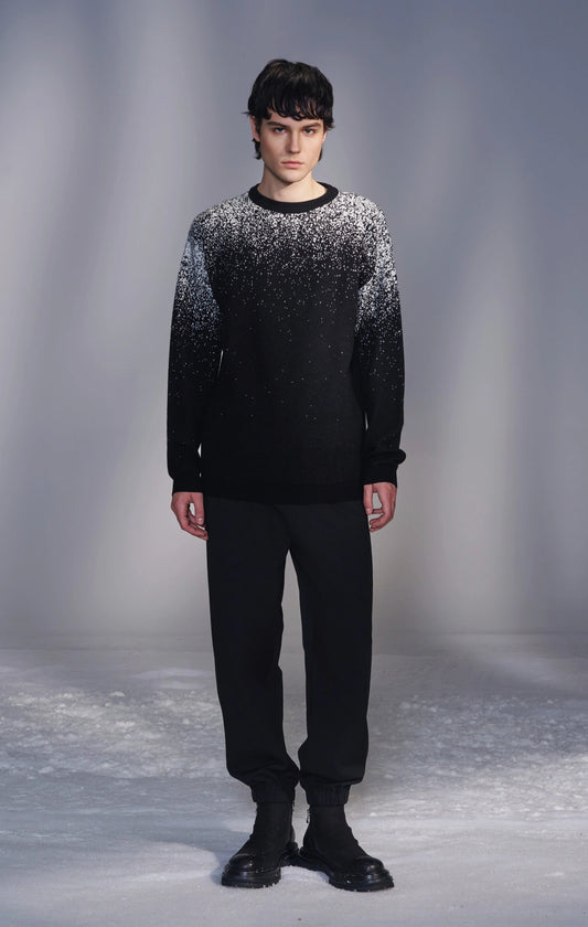 Snowflake-Pattern Wool Sweather