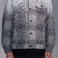 Textured Check Jacket in Snow Print
