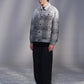 Textured Check Jacket in Snow Print