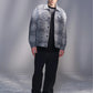 Textured Check Jacket in Snow Print