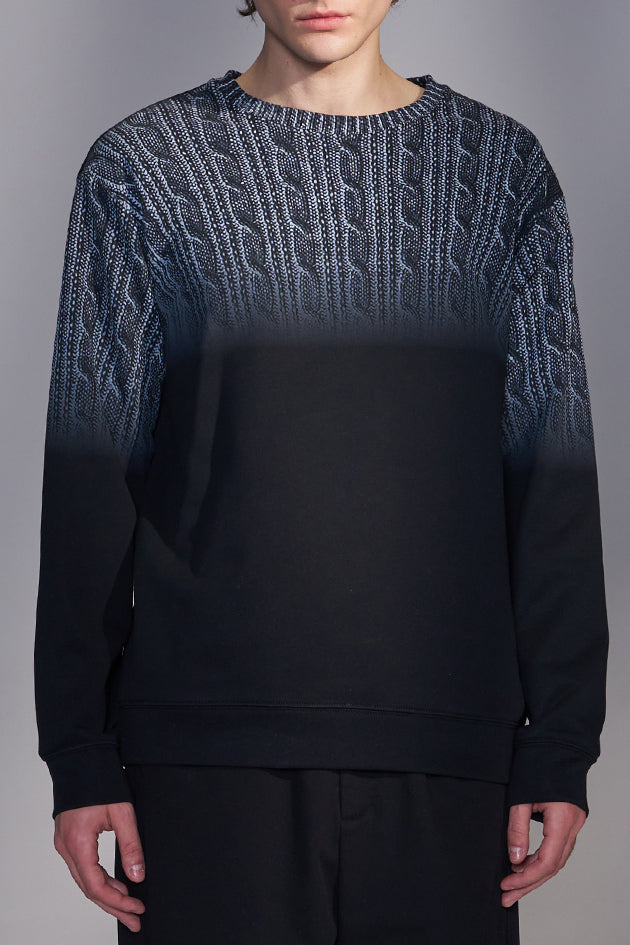 Gradient Sweater Print Sweatshirt