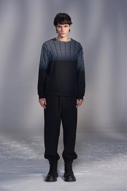 Gradient Sweater Print Sweatshirt