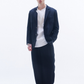 Sheet Wool Blazer With Raw Edge