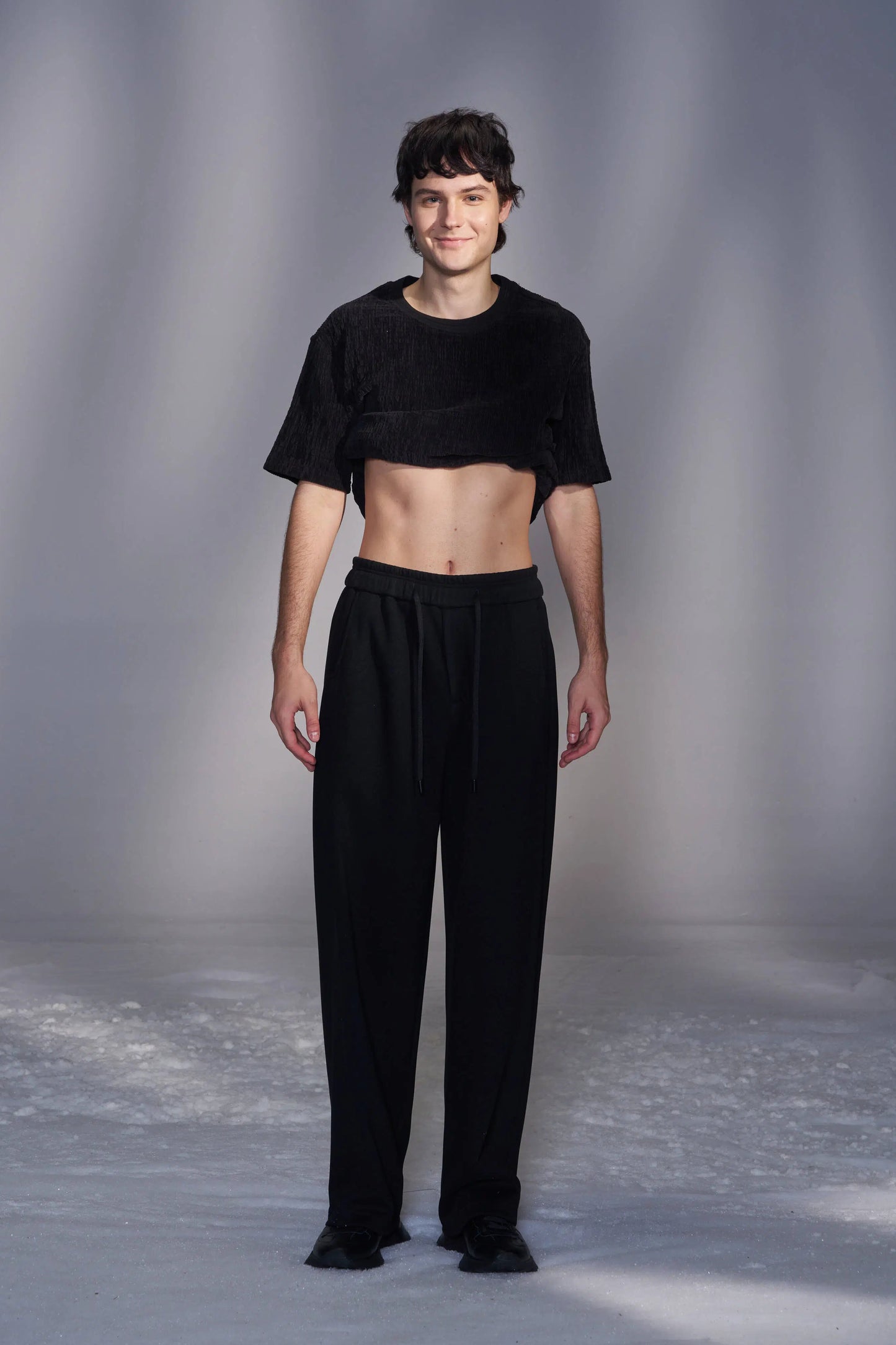 Moleskin Wide Leg Knit Pants