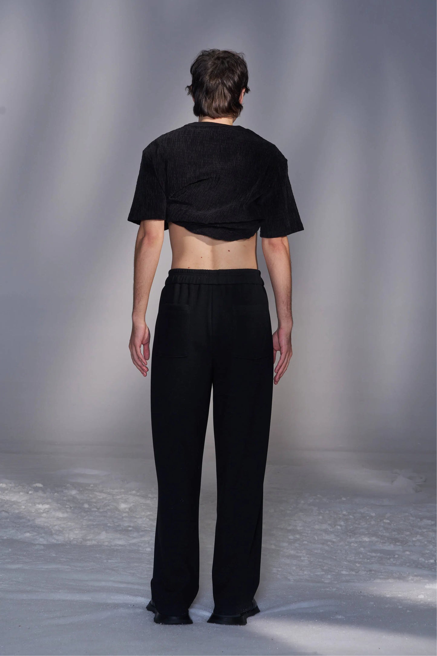 Moleskin Wide Leg Knit Pants
