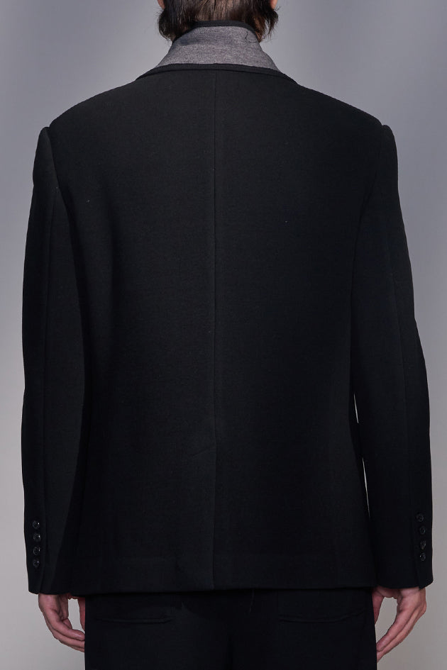Double-Collar Knit Blazer