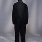 Stand-Collar Knit Zip-Up Jacket