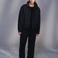 Stand-Collar Knit Zip-Up Jacket