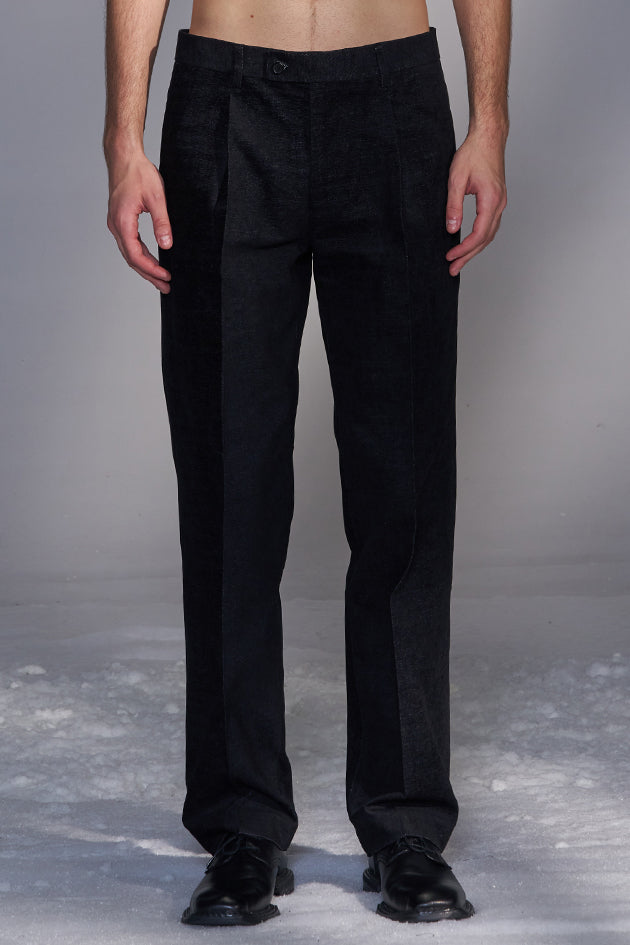 Moleskin Straight-Leg Suit Trousers