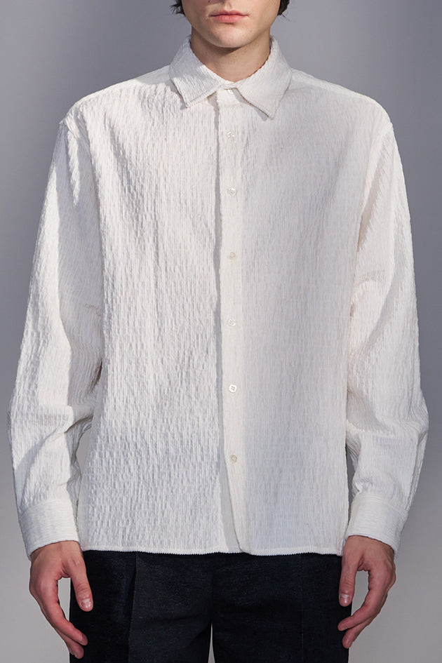 Smocked Corduroy Shirt