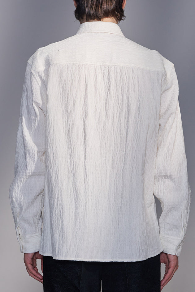 Smocked Corduroy Shirt