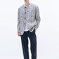 Cotton Tweed No-Collar Blazer