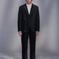 Deconstructed Contrast-Fabric Blazer
