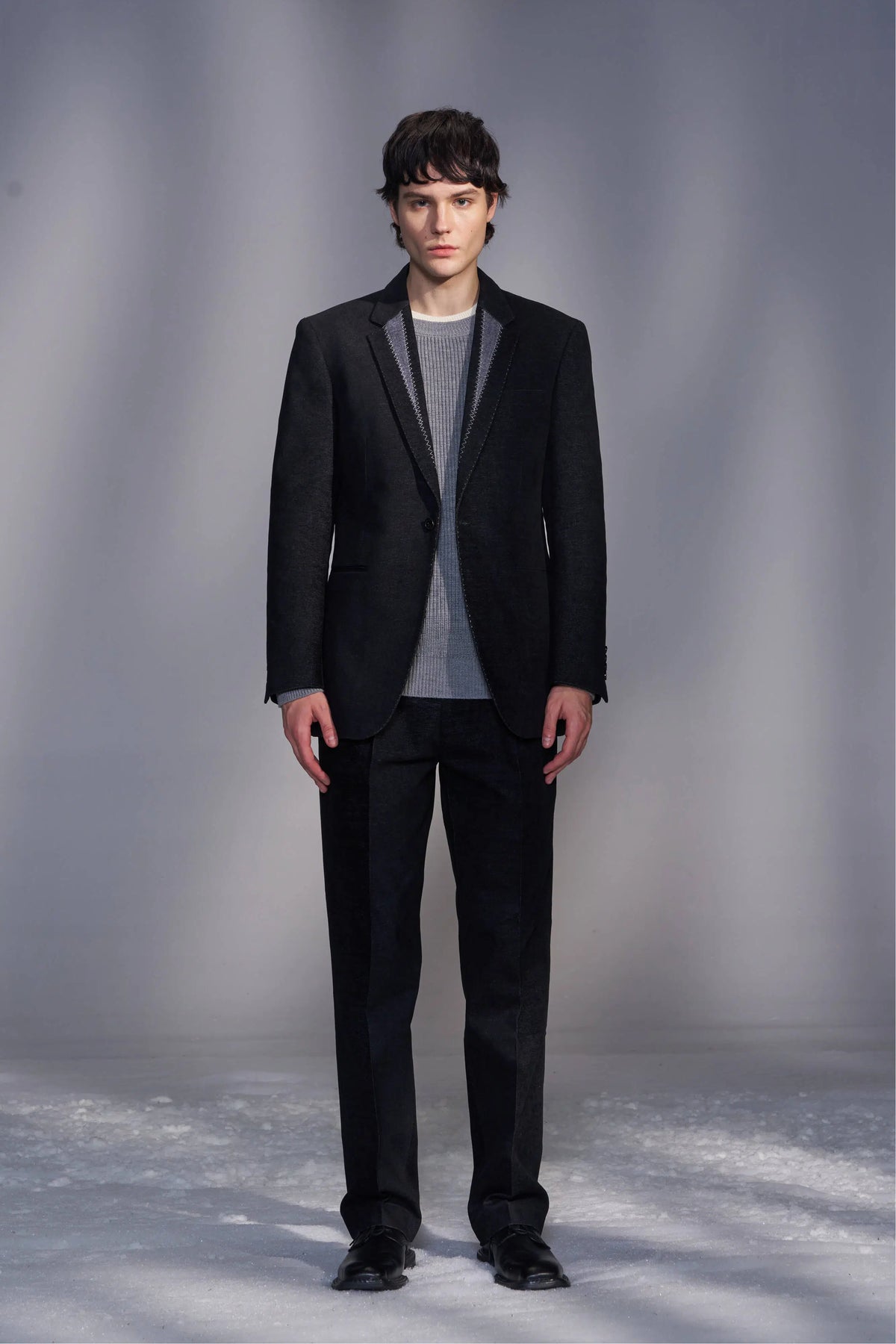 Moleskin Blazer with Contrast Lapels