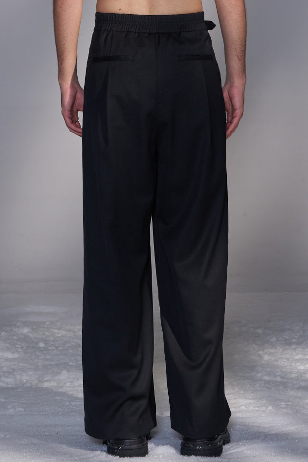 Balloon-Fit Wool Pants