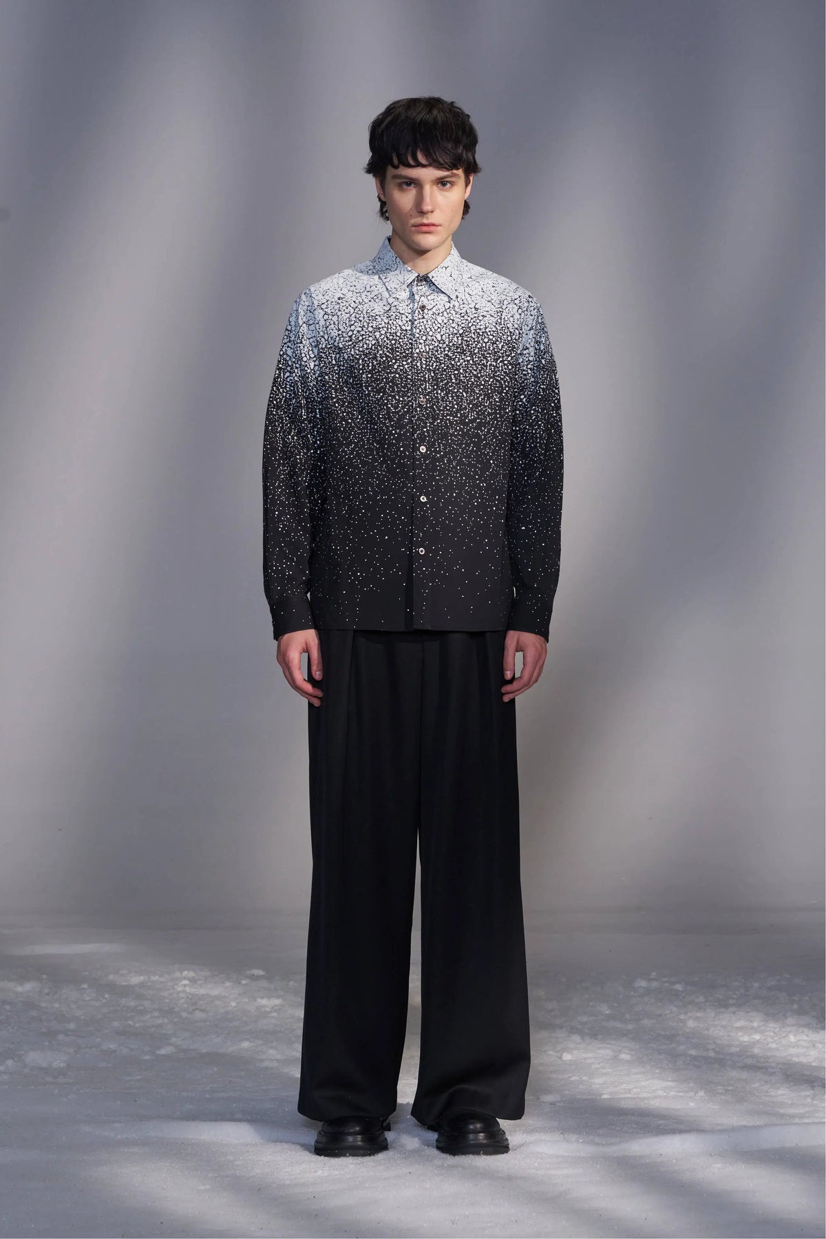Balloon-Fit Wool Pants