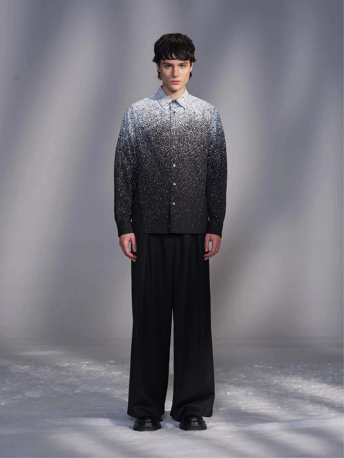 Snowflake-Printed Shirt