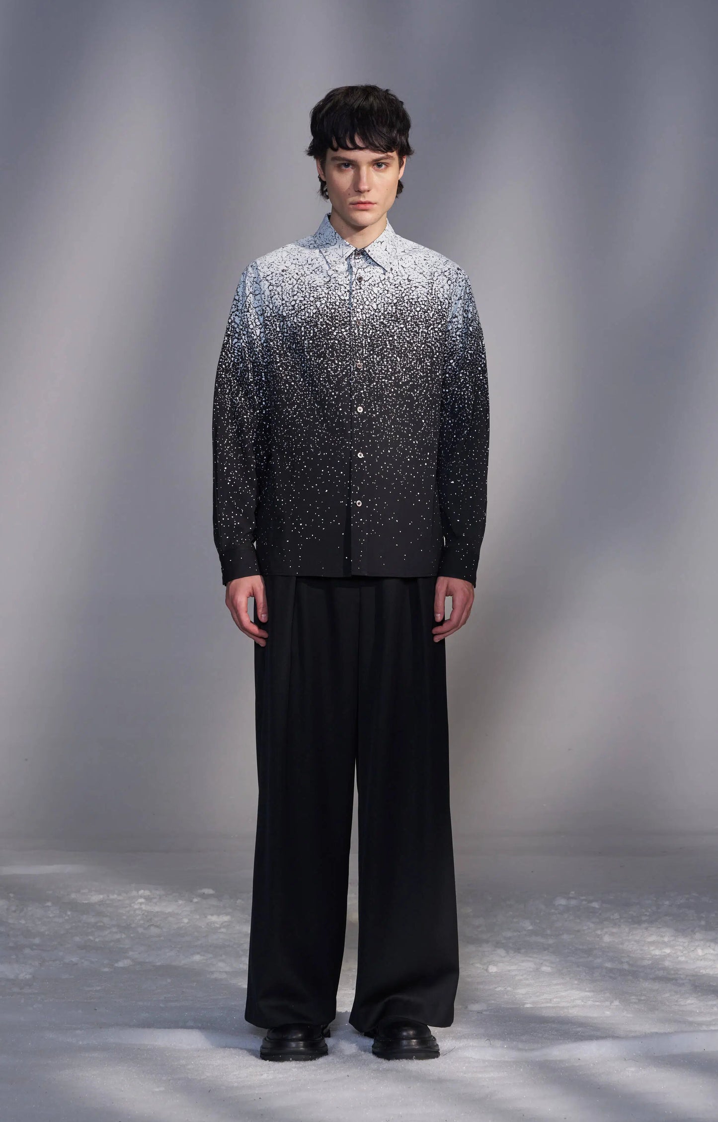 Snowflake-Printed Shirt