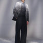 Snowflake-Embroidered Wool Blazer
