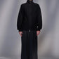 Zip-Up Wool Stand-Collar Cardigan