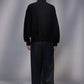 Zip-Up Wool Stand-Collar Cardigan