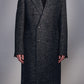 Faux Denim Double-Breasted Coat