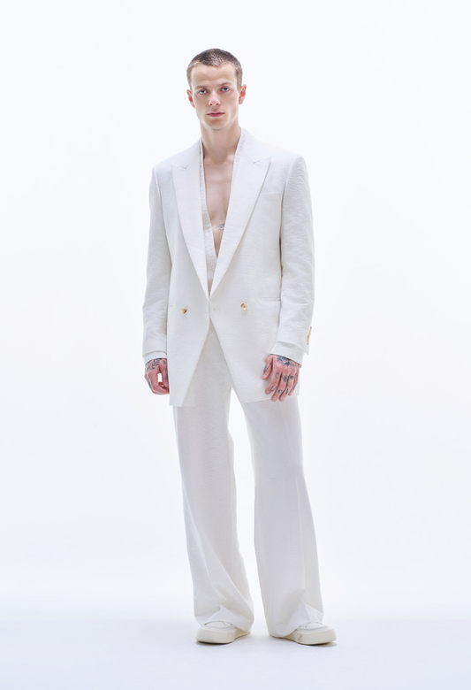 Viscose Linen Long BD Blazer