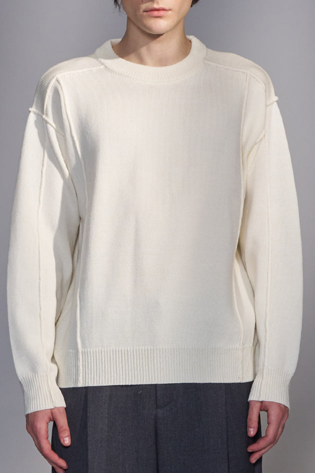 Reverse-Seam Wool Sweater