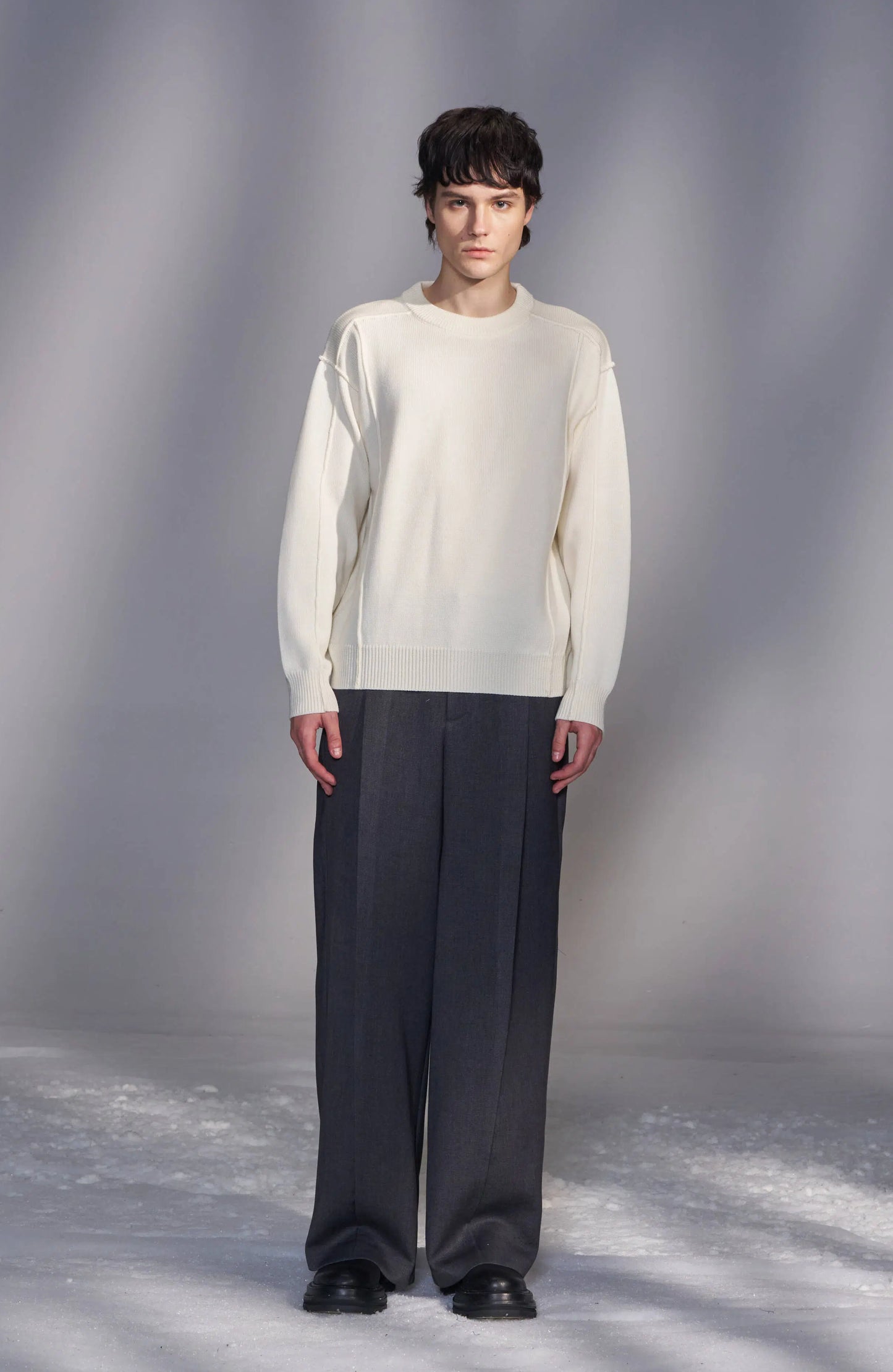 Reverse-Seam Wool Sweater