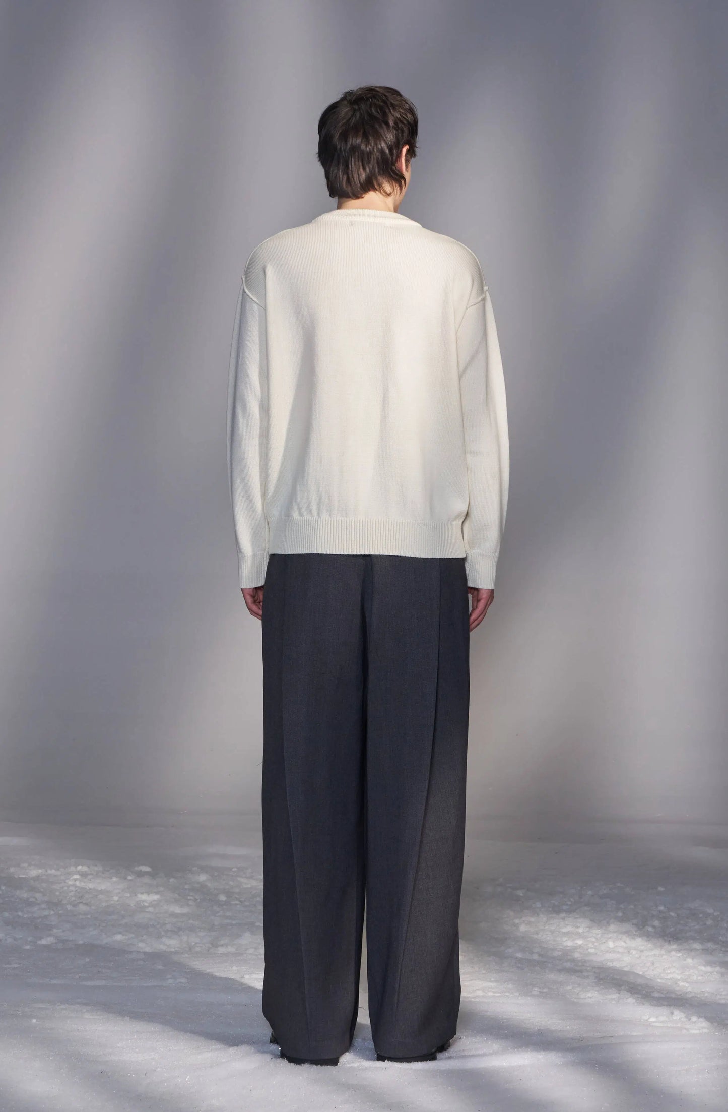 Reverse-Seam Wool Sweater