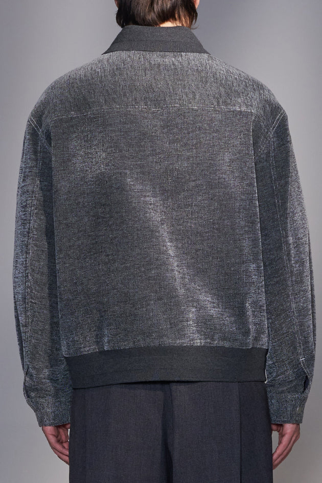 Moleskin Jacket with Knit Collar