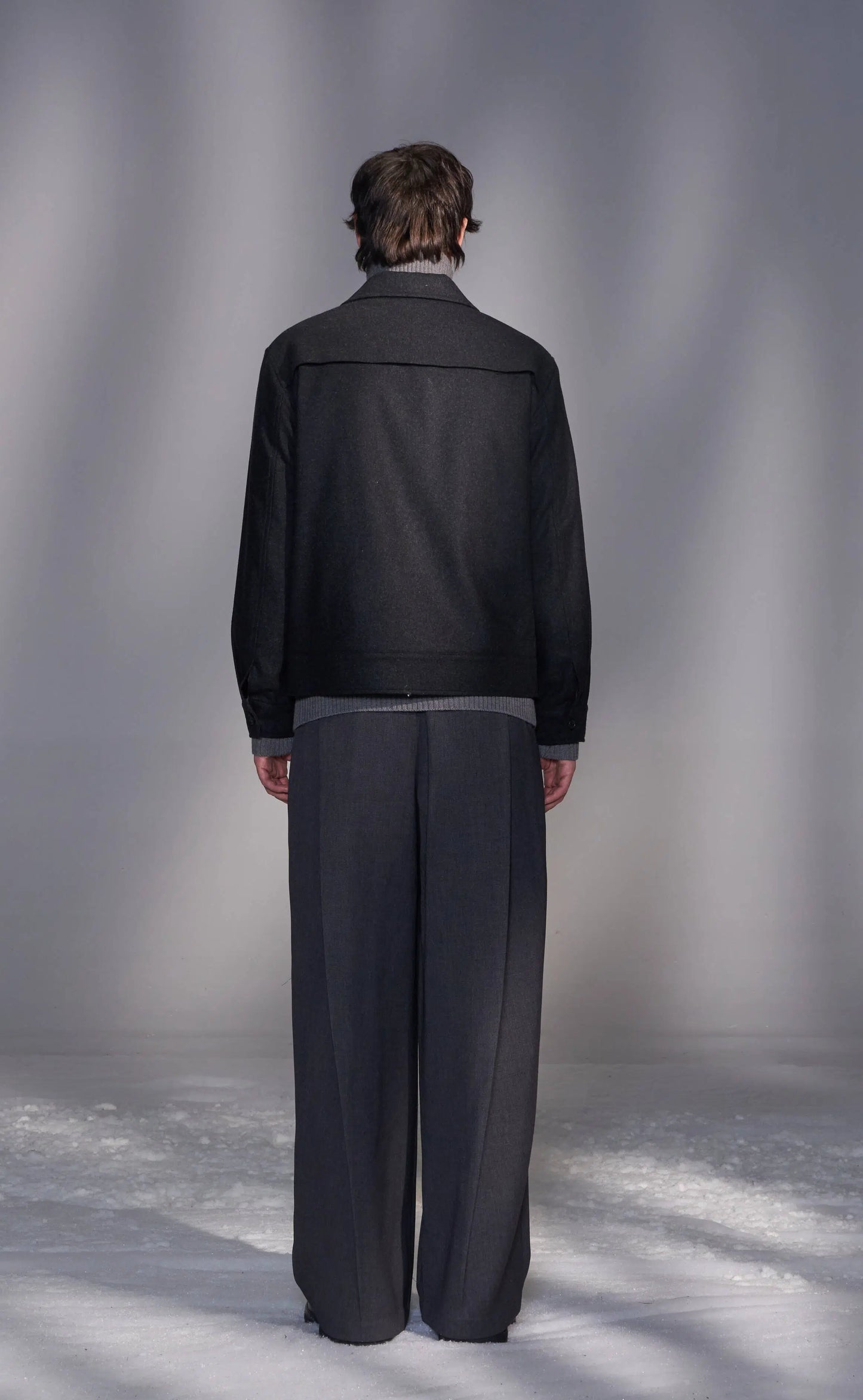 Layer Lapel Wool Jacket