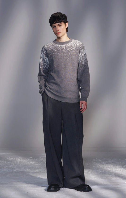 Wide-Leg Big-Pleated Pants