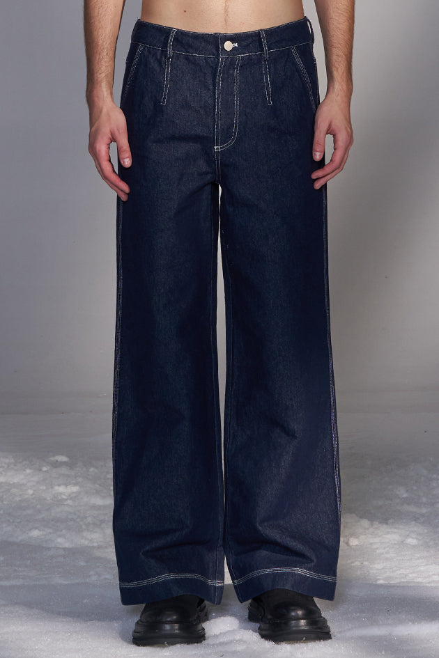 Denim Pants With Slight Bell Bottom