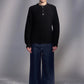 Quarter-Button Wool Sweater
