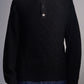 Quarter-Button Wool Sweater