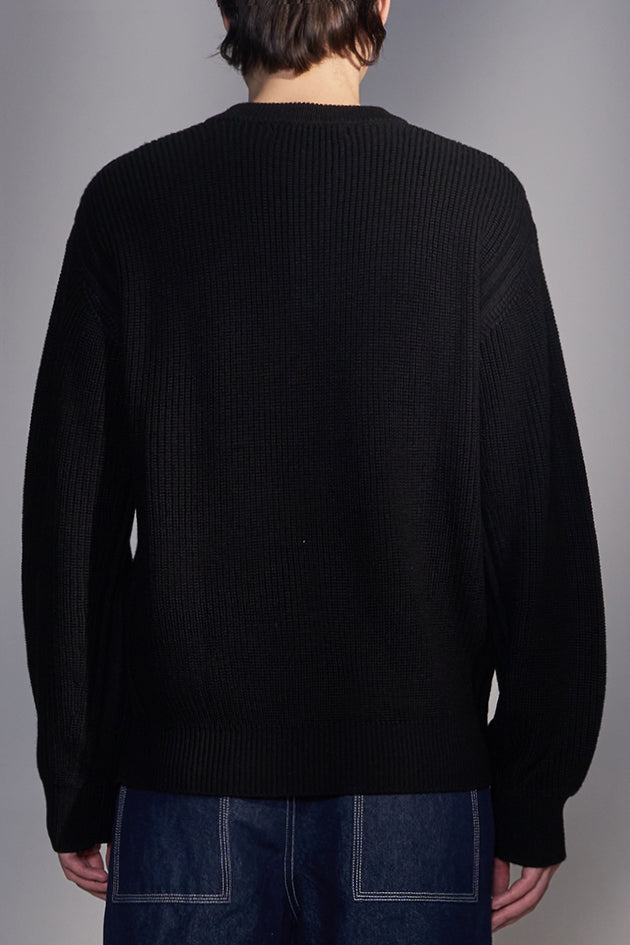 Quarter-Button Wool Sweater
