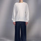 Smocked Corduroy Long Sleeve T-Shirt