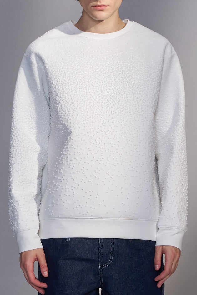 Snowflake-Embroidered Sweatshirt