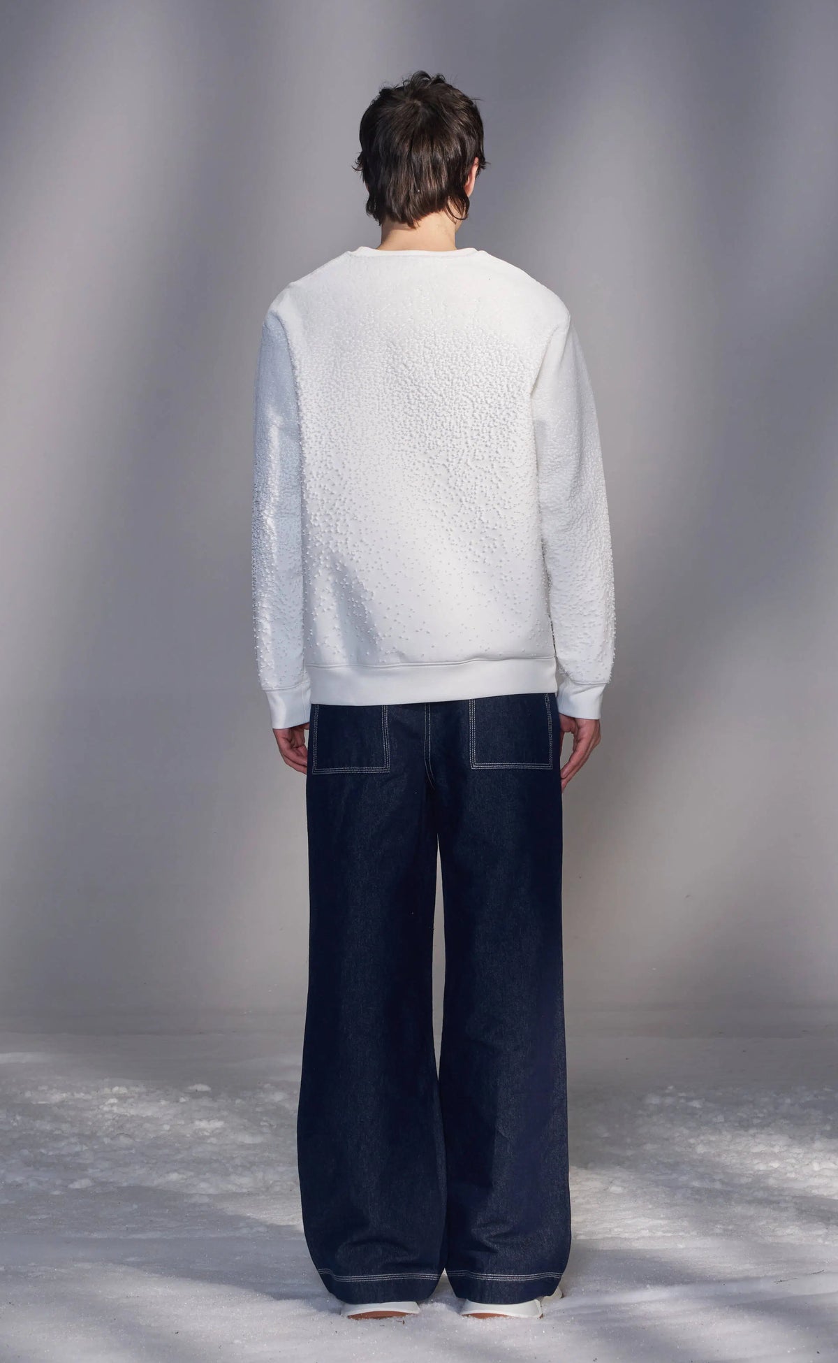 Snowflake-Embroidered Sweatshirt