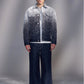 Snowflake-Embroidered Denim Jacket