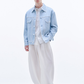 Crepe Cotton Jacket With Piping