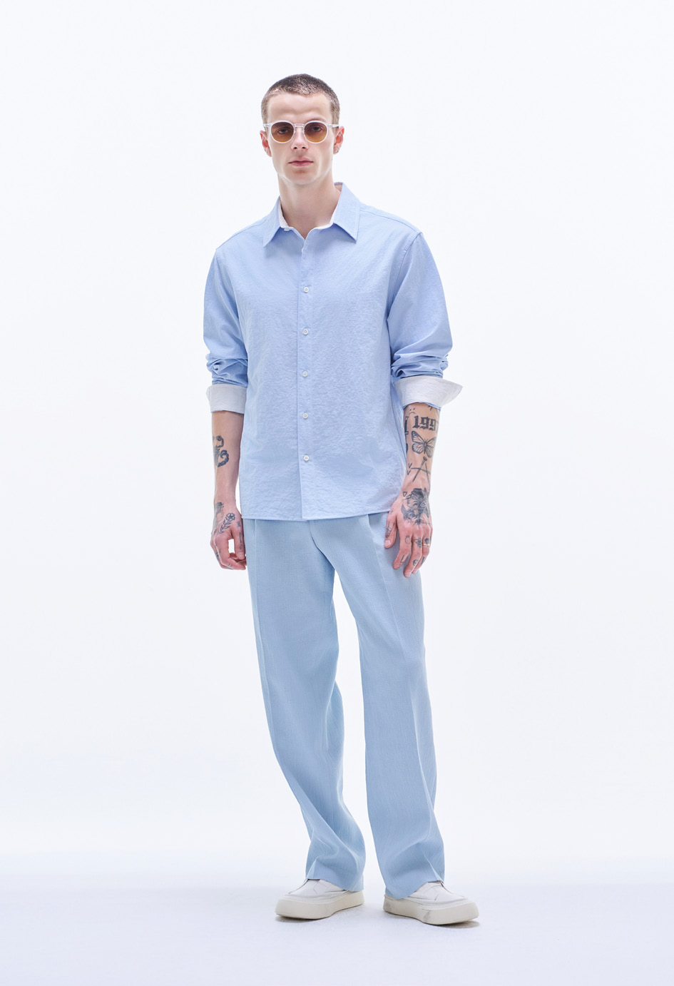 Crepe Cotton Regular Fit Pants
