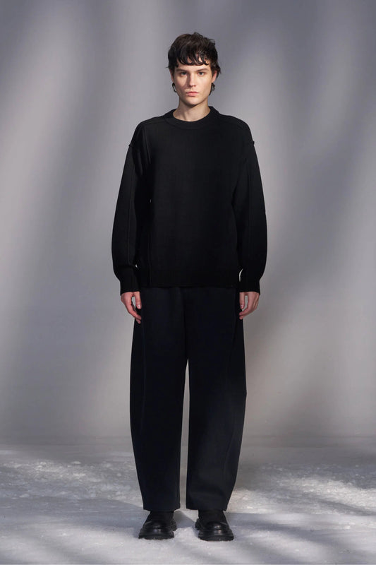 Reverse-Seam Wool Sweater