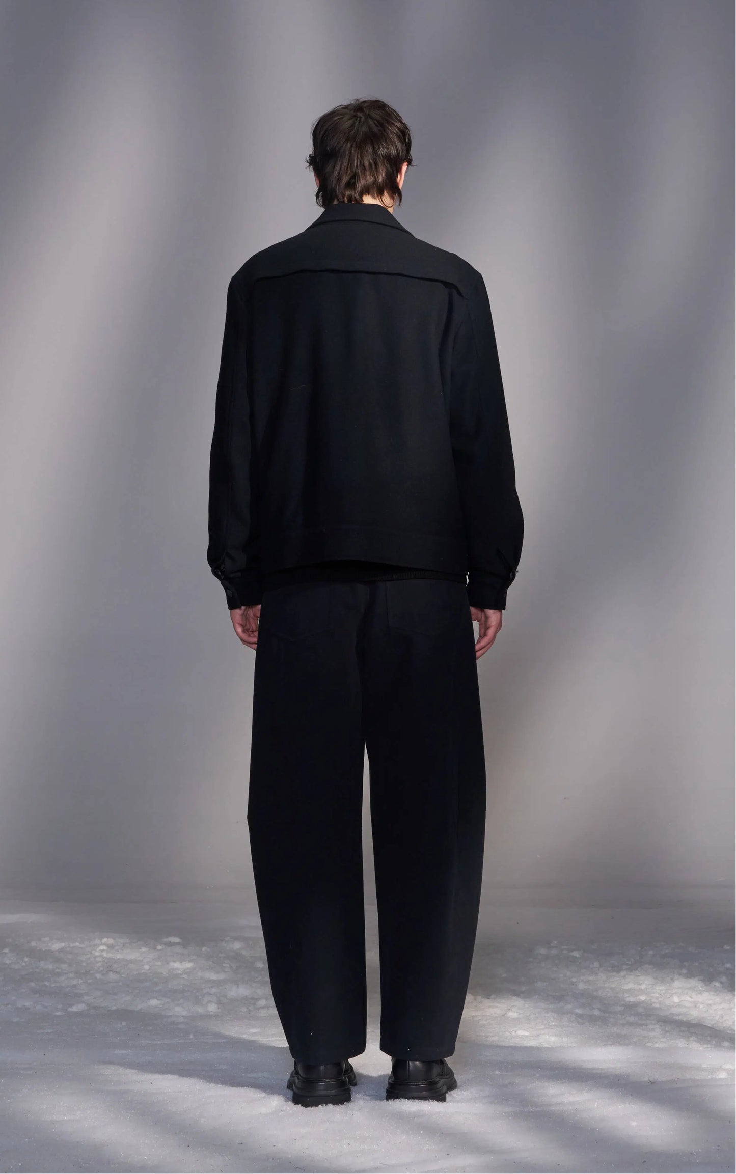 Layer Lapel Wool Jacket