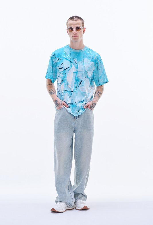 Baggy Washed Light Blue Jeans