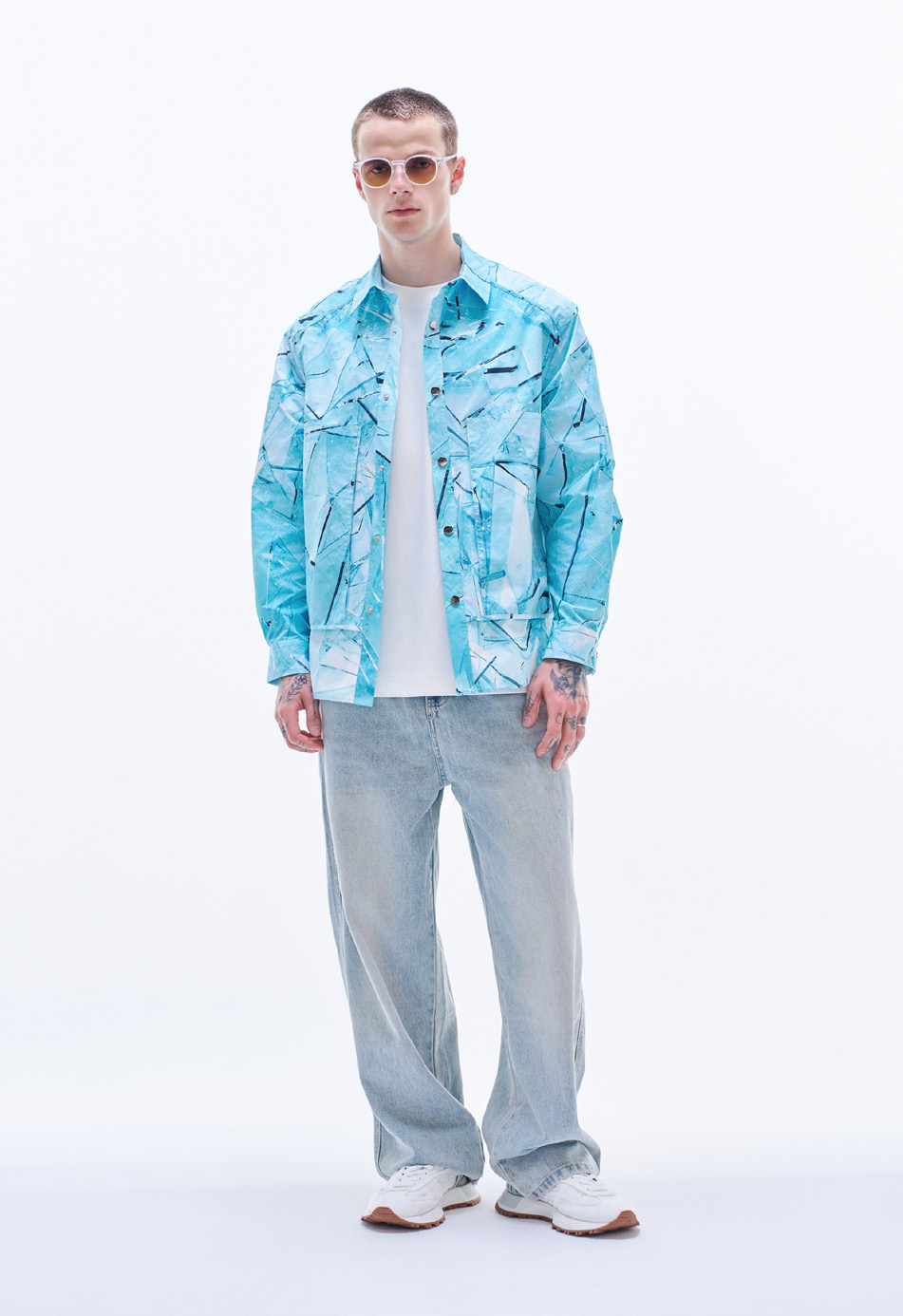 Jacket With Glass Digital Print