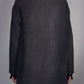 Double-Face Wool Zip-Up Coat with Rib Collar