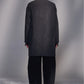 Double-Face Wool Zip-Up Coat with Rib Collar