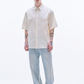 Stripe Textured Short Sleeve Shirt